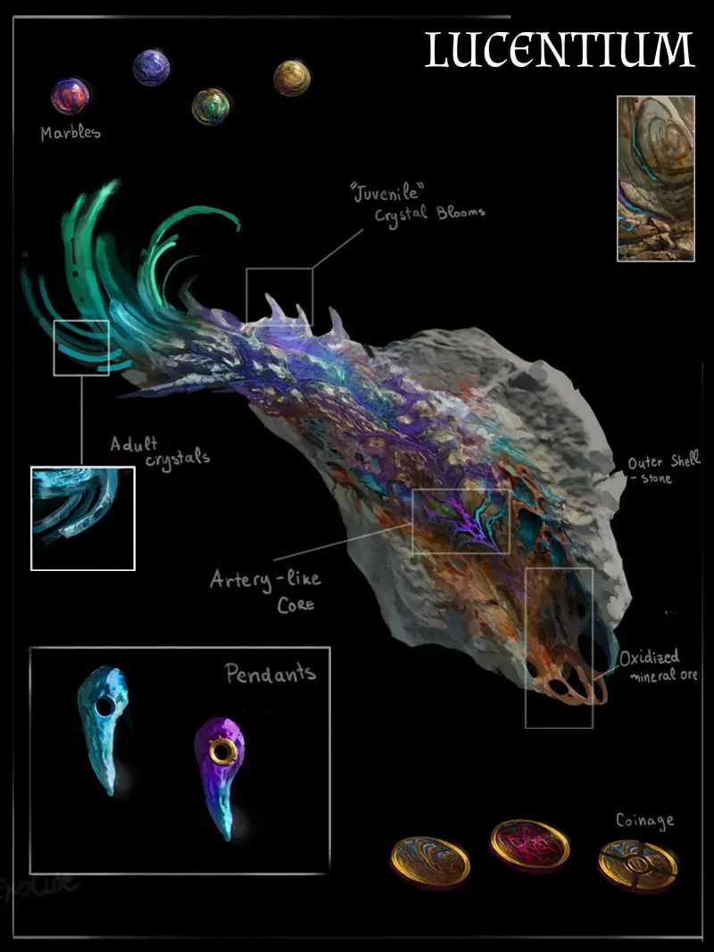 Lucentium crystal concept art